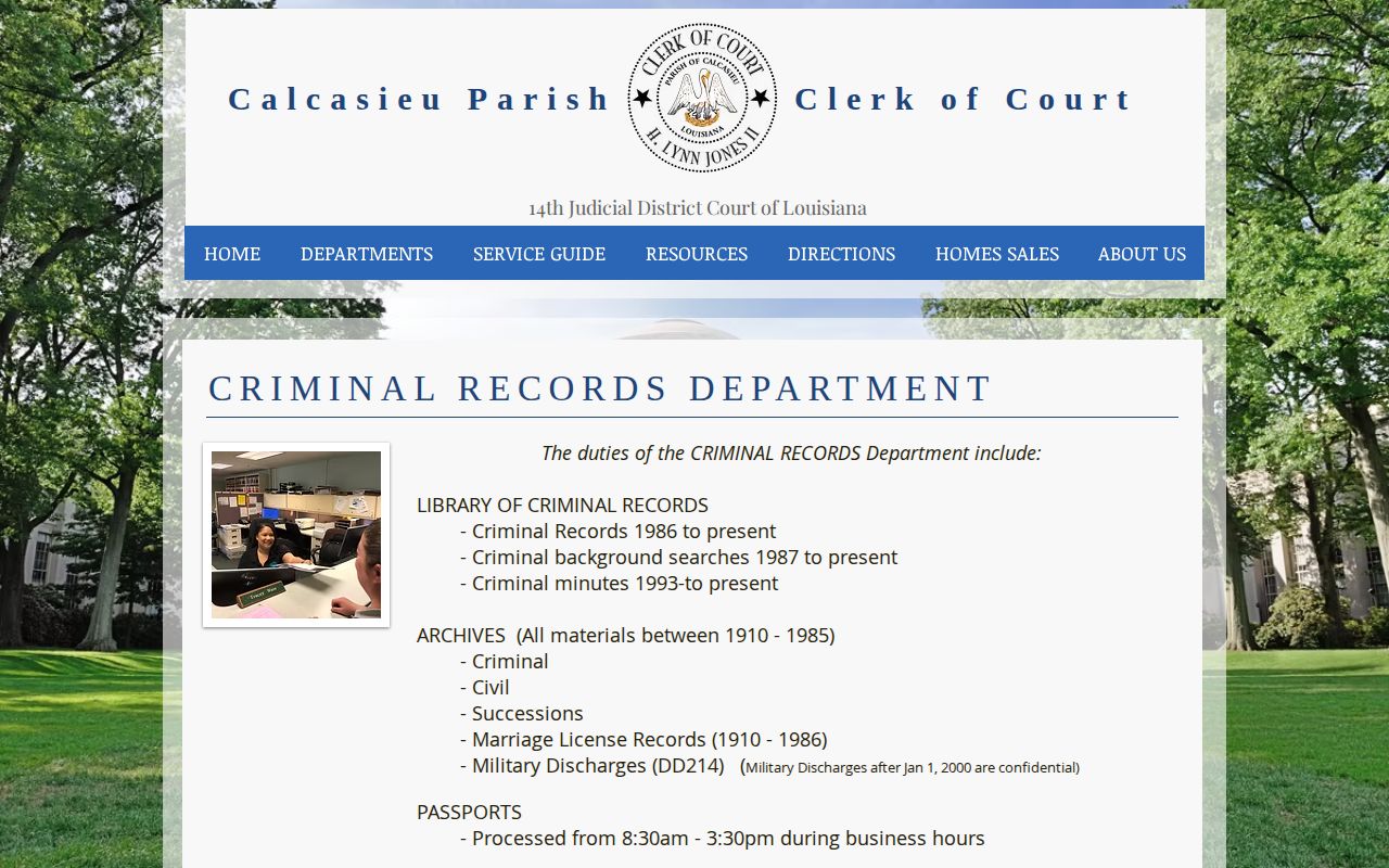 Calcasieu Parish criminal arrest records and court archive information